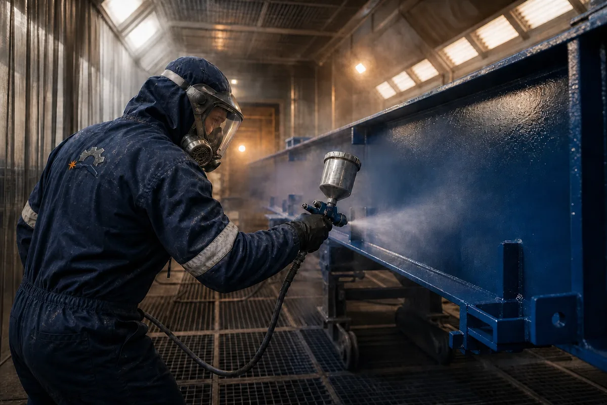 Pintura industrial de estrutura metálica